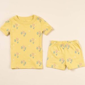 Home 10 Short sleeves pajama set - Pima cotton - CACTUS DUSKY