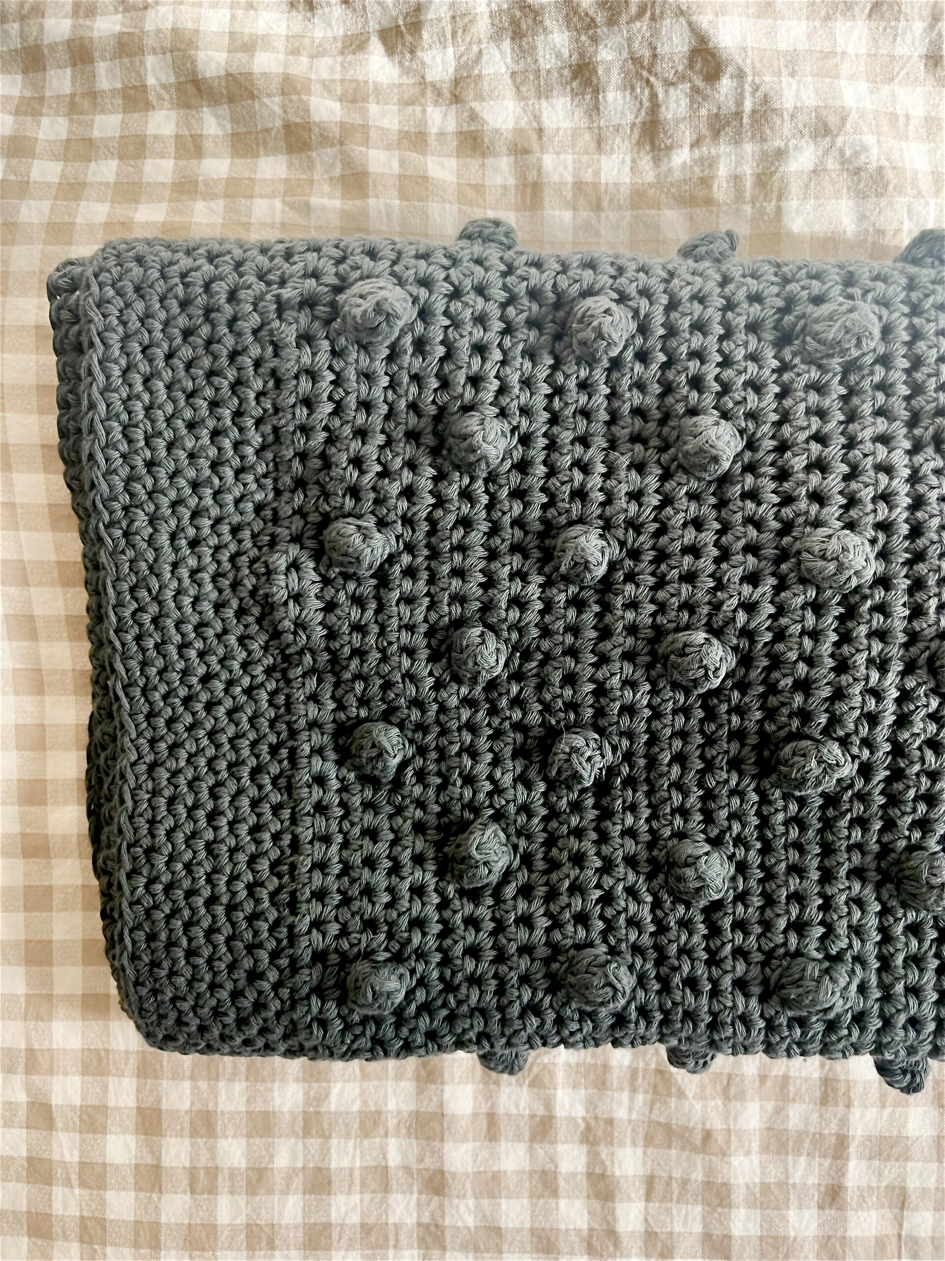 Hand knit blanket