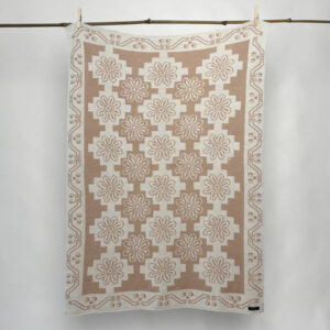 Baby Alpaca Blanket - Natural “Flowering fields”
