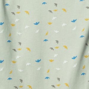Home 6 Long Sleeve Pajama Set Pima Cotton - 24m, Birds Aqua
