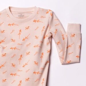 Home 1 Long Sleeve Pajama Set Pima Cotton - 5, Lizard Birch