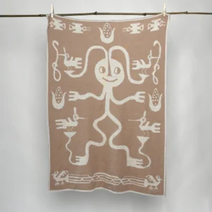 Baby Alpaca Blanket - Natural “Bird Friend”