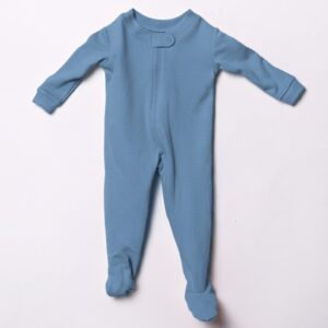 Footed Pajama Pima Cotton - 24m, Blue Andes