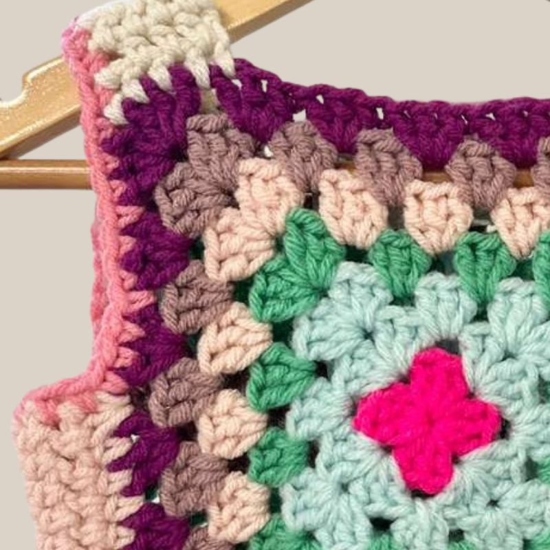 Marvelous Crochet Vest- Pinks- 12/18m 3 Marvelous Crochet Vest- Pinks- 12/18m - Image 3