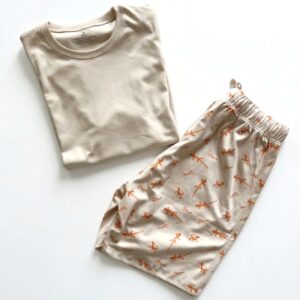 Home 3 Teen Pajama Set - Pima Cotton PJs for Teens & Young Adults - XS, Lizard Birch