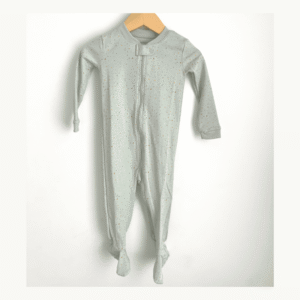 Home 1 Footed Pajama Pima Cotton - 9-12m, Piedras Aqua