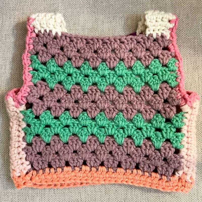 Marvelous Crochet Vest- Pinks- 12/18m 4 Marvelous Crochet Vest- Pinks- 12/18m - Image 4