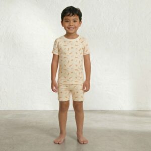 Home 10 Short Sleeve Pajama Set Pima Cotton - 5, Lizard Birch