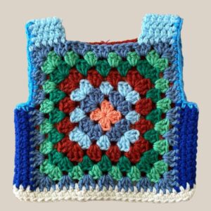 Home 29 Marvelous Crochet Vest- Blues- 12/18m