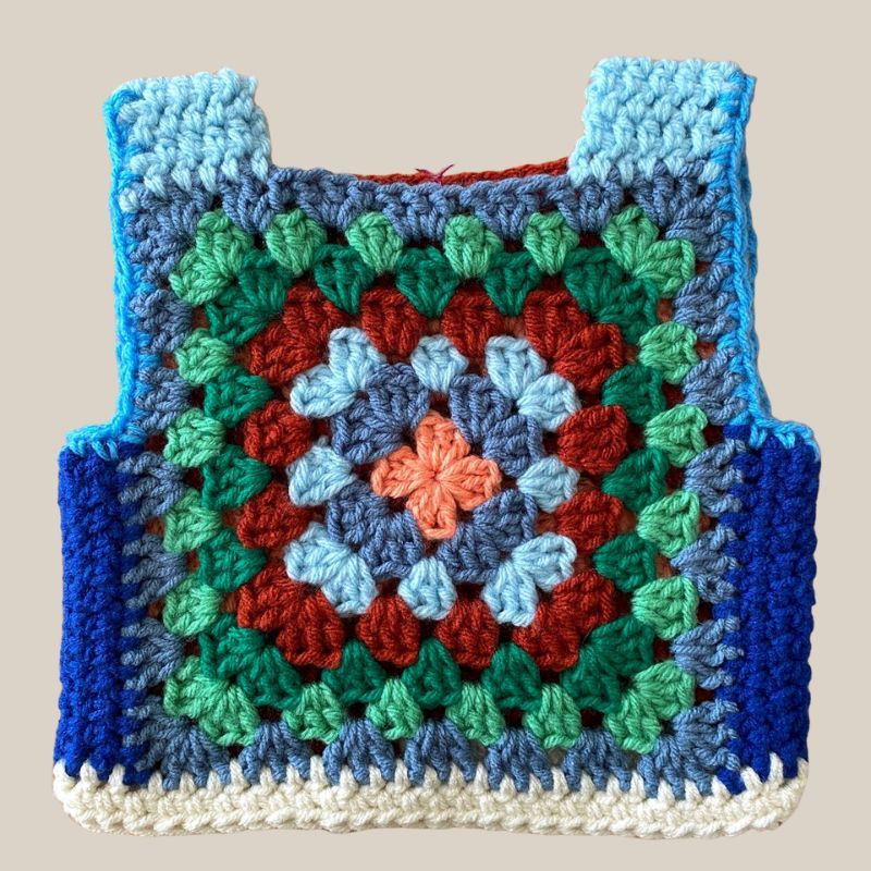 Marvelous Crochet Vest- Blues- 12/18m 1 Marvelous Crochet Vest- Blues- 12/18m