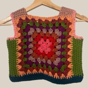 Home 30 Marvelous Crochet Vest- Moss Green- 8/ 10T