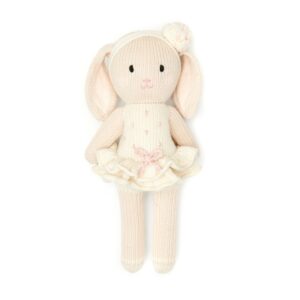 Home 22 Hand Made Soft Toy - Ballerina Bunny - natural & pink