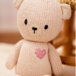 Hand Made Soft Toy - Baby Bear With Heart