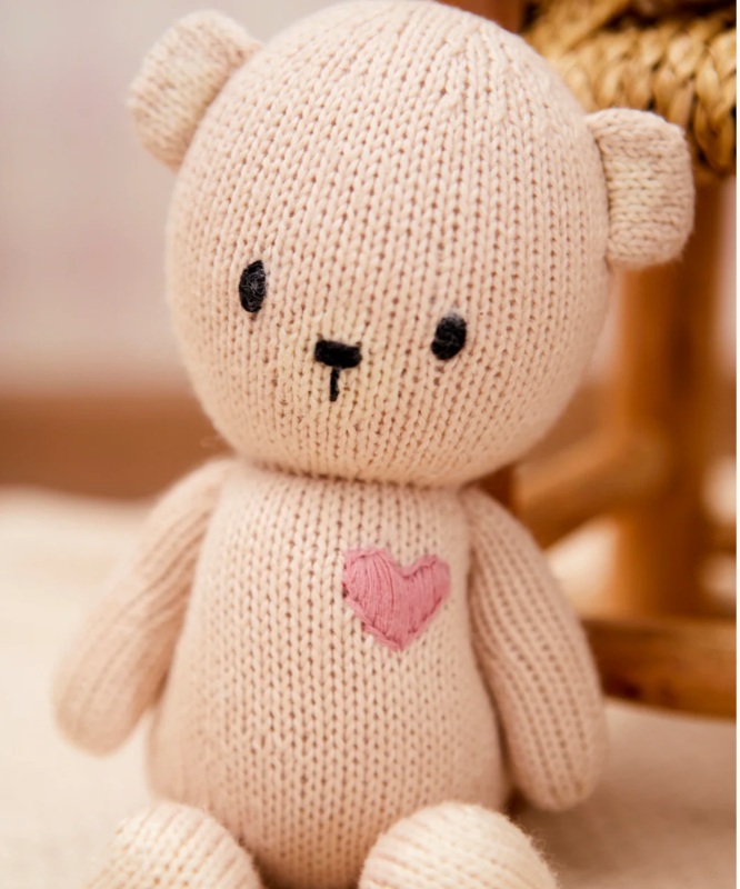 Hand Made Soft Toy - Baby Bear With Heart 1 Hand Made Soft Toy - Baby Bear With Heart
