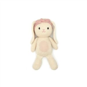 Home 24 Hand Made Soft Toy - Baby Bunny Girl - headband bow pink belly